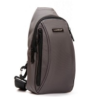 Мужская тканевая сумка-слинг Lanpad 35005 gray