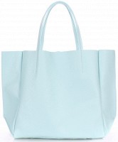 Кожаная сумка POOLPARTY Soho babyblue