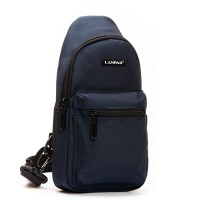 Мужская тканевая сумка-слинг Lanpad 3073 blue