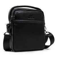 Мужская кожаная сумка через плечо BRETTON 407-41 black