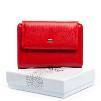 Женский кожаный кошелек Bright DR. BOND WS-31 red