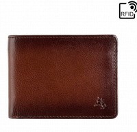 Мужской кожаный кошелек Visconti AT63 Roland c RFID (Burnish Tan)
