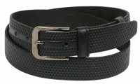 Кожаный мужской ремень Skipper 1051-35 черный 3,5 см.