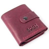 Кожаный бордовый кошелёк BOGZ «Ролл» p18m48s5