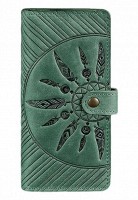 Кожаный женский кошелек BlankNote 7.0 Инди изумруд bn-pm-7-iz-ls