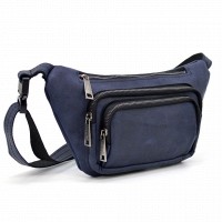 Мужская кожаная сумка бананка, сумка напоясная TARWA RK-8179-3md