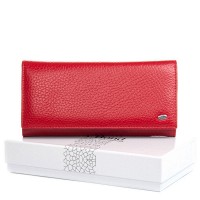 Женский кожаный кошелек BR DR. BOND W501-4 red-black