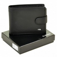 Мужской кожаный кошелек Classik Dr.Bond MS-15 black