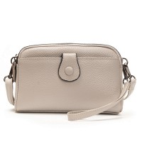 Женский молодежный кожаный клатч ALEX RAI 88085 pale grey