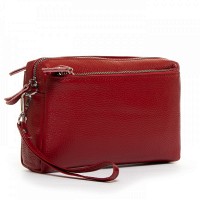 Молодежный клатч из кожи ALEX RAI BM 60071-4 bordo