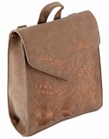 Коричневый женский рюкзак из кожзама TRAUM 7223-06