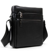 Мужская кожаная сумка через плечо BRETTON 3687-4 black