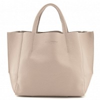 Высококачественная женская сумочка Poolparty SOHO из натуральной кожи бежевая