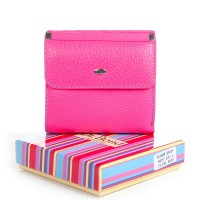 Женский кожаный кошелек Rainbow DR. BOND WRS-33-1 plum-red