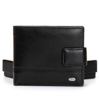 Мужской кожаный кошелек  DR. BOND M9-1CK black