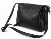 Женская кожаная сумка через плечо Borsacomoda черная