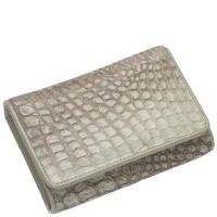 Женский белый кошелек из кожи крокодила Ekzotic Leather cw23