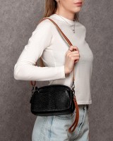 Женский молодежный кожаный клатч ALEX RAI 19204 black