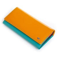 Женский кожаный кошелек Rainbow DR. BOND WRS-501-2 yellow