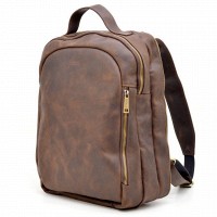Кожаный коричневый рюкзак TARWA rc-3072-3md