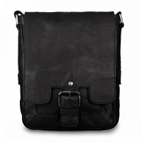 Мужская кожаная сумка Ashwood 8341 Black (Черный)