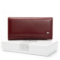 Женский кожаный кошелек Bright DR. BOND W46 wine red