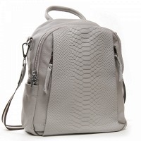 Женская кожаная сумка рюкзак ALEX RAI 28-8907-9 l-grey
