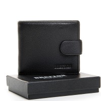 Мужской кожаный кошелек BE BRETTON 408 black