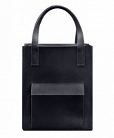 Женская кожаная сумка шоппер Бэтси  BlankNote с карманом синяя BN-BAG-10-1-NN