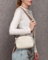 Женский молодежный кожаный клатч ALEX RAI 19204 white