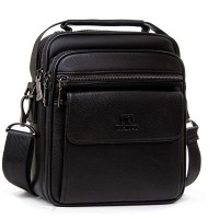 Мужская кожаная сумка через плечо BRETTON 5015-3L black