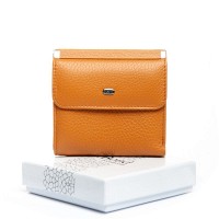 Женский кожаный кошелек Bright DR. BOND WS-33 yellow