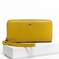 Кожаный женский кошелек Classic DR. BOND W39-3 yellow