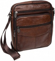 Мужская коричневая кожаная сумка Borsa Leather k18490-brown