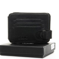 Кожаный мужской картхолдер Classic DR. BOND MZS-4 black