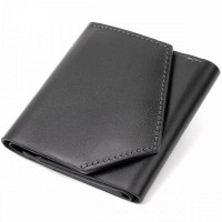 Мужской кожаный кошелек GRANDE PELLE 11336 Черный