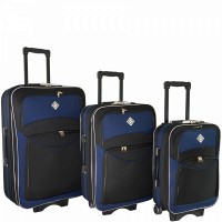 Набор чемоданов Bonro Style 3 штуки черно-синий 110109