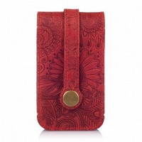 Ключница из кожи HiArt KH-03 Shabby Red Berry Mehendi Art