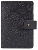 Обложка для паспорта из кожи Hi Art «Mehendi Art» PB-02/1 Shabby Night