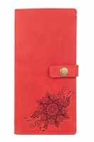 Тревел-кейс из кожи Hi Art TC-01 Shabby Red Berry Mehendi Classic