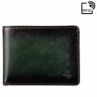 Мужской кожаный кошелек Visconti AT63 Roland c RFID (Burnish Green)