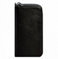 Кожаное портмоне на молнии  BlankNote 6.1 Черное BN-PM-6-1-G