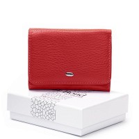 Женский кожаный кошелек Bright DR. BOND WS-403 red