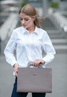 Женская кожаная сумка для ноутбука и документов BlankNote темно-бежевая BN-BAG-36-BEIGE