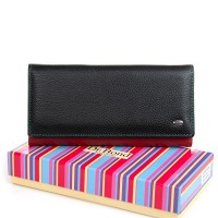 Женский кожаный кошелек Rainbow DR. BOND WRS-501-2 black
