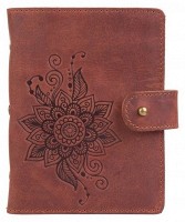 Кожаный картхолдер Hi Art «Mehendi Classic» CH-06 Shabby Сognac