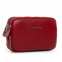 Молодежный клатч из кожи ALEX RAI BM 60061-4 bordo