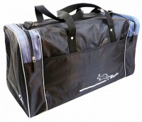 Сумка дорожная 38 л Wallaby 340-3 черная с серым
