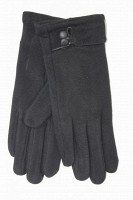 Женские трикотажные перчатки Shust Gloves чёрные 8733 S