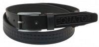 Мужской кожаный ремень под брюки Skipper 1060-33 черный 3,3 см